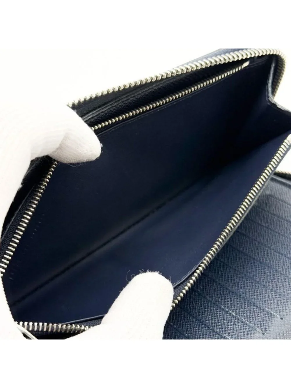 Louis Vuitton Zippy Wallet Vertical Epi Navy Round